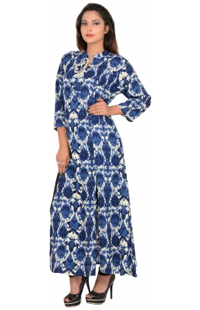 INDIGO BLOCK PRINT KURTI 