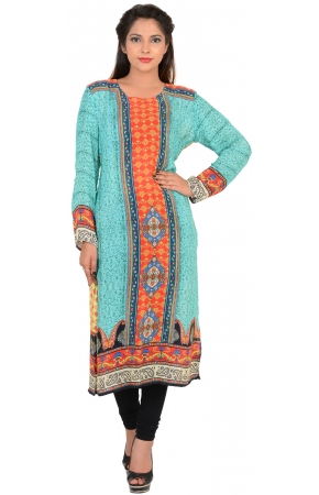 DIGITAL PRINT CRAPE KURTI