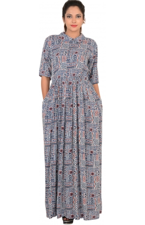 PRINTED LONG DRESS