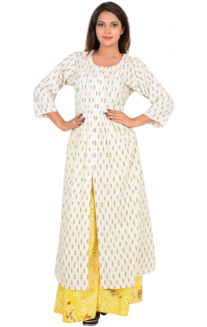 LONG KURTI WITH IKAT WORK