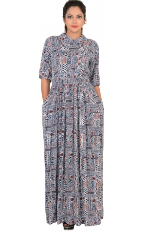 PRINTED LONG DRESS